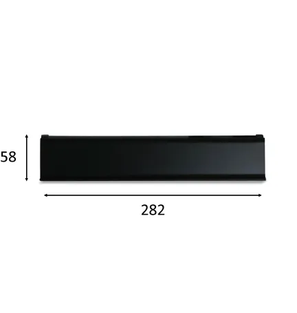 BOCACARTAS DE ALUMINIO NEGRO 58 x 282 x 10